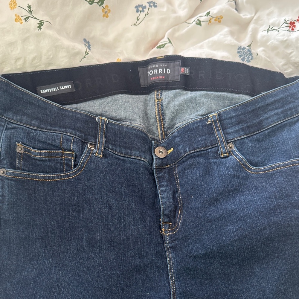 Torrid Dark Blue Skinny Jeans